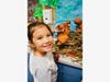 Vejar Elementary kindergartners show paper-mache beavers on display during the March 20 Open House. 