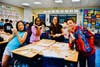 Maple Hill Elementary fifth graders learn visual art techniques during Arts in Action ceramics lesson. 