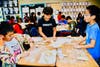 Maple Hill Elementary fifth graders learn visual art techniques during Arts in Action ceramics lesson. 