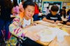 Maple Hill Elementary fifth graders learn visual art techniques during Arts in Action ceramics lesson. 