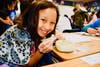 Maple Hill Elementary fifth graders learn visual art techniques during Arts in Action ceramics lesson. 