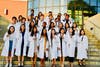 Walnut High seniors honored for successfully completing rigorous IBCP-PLTW program during a White Coat Ceremony.