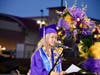 Senior class president Megan Young delivers closing speech.
