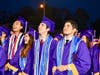 Diamond Bar High Class of 2019 grads watch fireworks at culmination of ceremony.