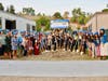 Collegewood Elementary staff members celebrate during groundbreaking ceremony