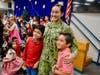 Collegewood 2nd grader Anton Carlos surprised with sister Kathryn’s military homecoming on December 13. 