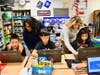 Walnut Elementary teacher Seema Bagai, at left, works with technology coach Tami Barry during Google lesson. 