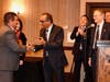 Personnel Commissioners Ray McMullen, Michael Cobarrubias, and Gayle Pacheco celebrate Classified Employee of the Year, Louie Del Real.