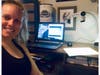 Diamond Bar High math teacher Courtney Corona teaches classes remotely from her brother’s bedroom. 