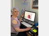 Suzanne Middle School teacher Helen Papadopoulos begins digital learning on April 20. 