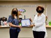 WVUSD Trustees honor Diamond Bar High parent volunteer Cristina Bravo with the Partner in Education Award. 