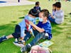 Westhoff Elementary first graders pair up with kindergarten buddies during reader’s workshop celebration on Nov. 5. 