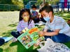 Westhoff Elementary first graders pair up with kindergarten buddies during reader’s workshop celebration on Nov. 5. 