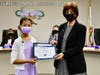 WVUSD Board President Layla Abou-Taleb recognizes Walnut Elementary fifth grader Alyssa Song with the Super Star Student Award on Nov. 17.