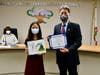 Quail Summit Elementary fifth grader Arielle Hsieh recognized as winner in the annual Superintendent’s Art Contest. 