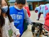 Pawsitively Perfect! Therapy dogs bring comfort and smiles during a lunchtime visit at South Pointe Middle School on March 29.  