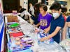 C.J. Morris Elementary students assemble Rainbow Bags for Ukrainian refugee children on April 5. 