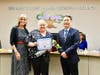 Dedicated Volunteer! Evergreen Elementary Community Club Vice President Elizabeth “Liz” Humphrey recognized with the Partner in Education Award.  