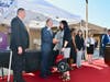 Walnut Valley USD officials pay tribute to 2022 retirees during a red carpet recognition ceremony. 