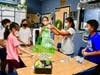 Ice Breaker! Maple Hill Elementary fifth graders vie in a cup stacking class competition. 
