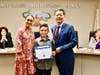 Vejar Elementary fifth grader Luke Munoz honored as Super Star Student during Sept. 21 Board Meeting.