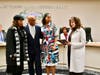 Trustees present the Family of the late Rev. G. Mansfield Collins with the WVUSD Award of Special Recognition during the February 15 meeting