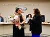 Trustees presented Community Club President Lorena Huang with the Partner in Education Award during the April 19 meeting. 