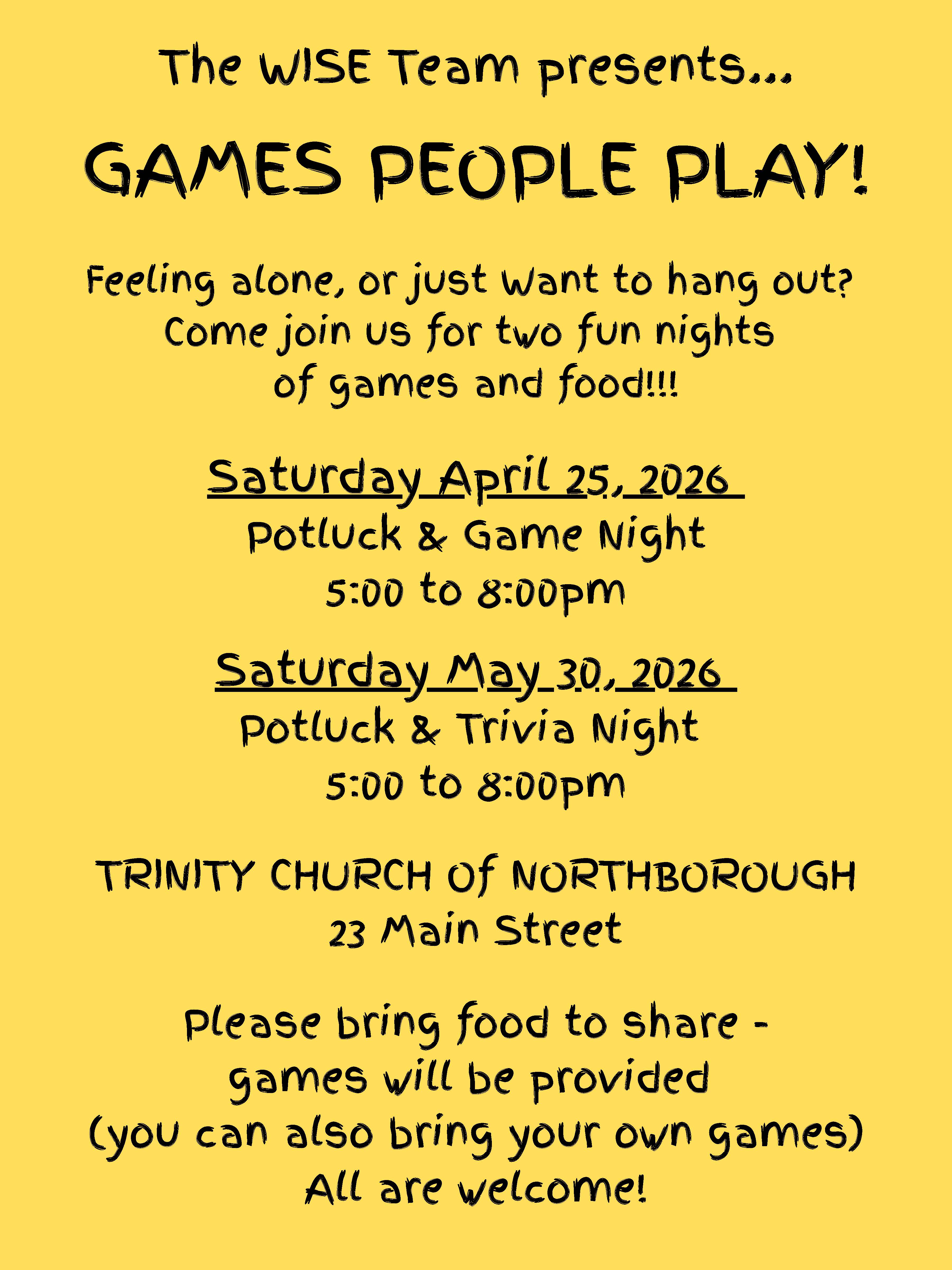 Potluck & Trivia Night