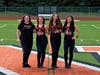 Northville High School Varsity Dance Company - Season 19, 2025-2026 Captains with Artistic Director, Coach, and Head Choreographer. From left to right: Carly Siracusa Carlin, Sophia Dowell, Aurelia Calabrese, Lilica Hayami 
