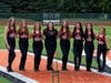 NHS Varsity Dance Company Class of 2026 with Artistic Director, Coach, and Head Choreographer. From left to right: Corinne Spindler, Ana Currie, Sophia Dowell, Carly Siracusa Carlin, Aurelia Calabrese, Lilica Hayami, Kano Yoneyama, Brooklyn Alyea