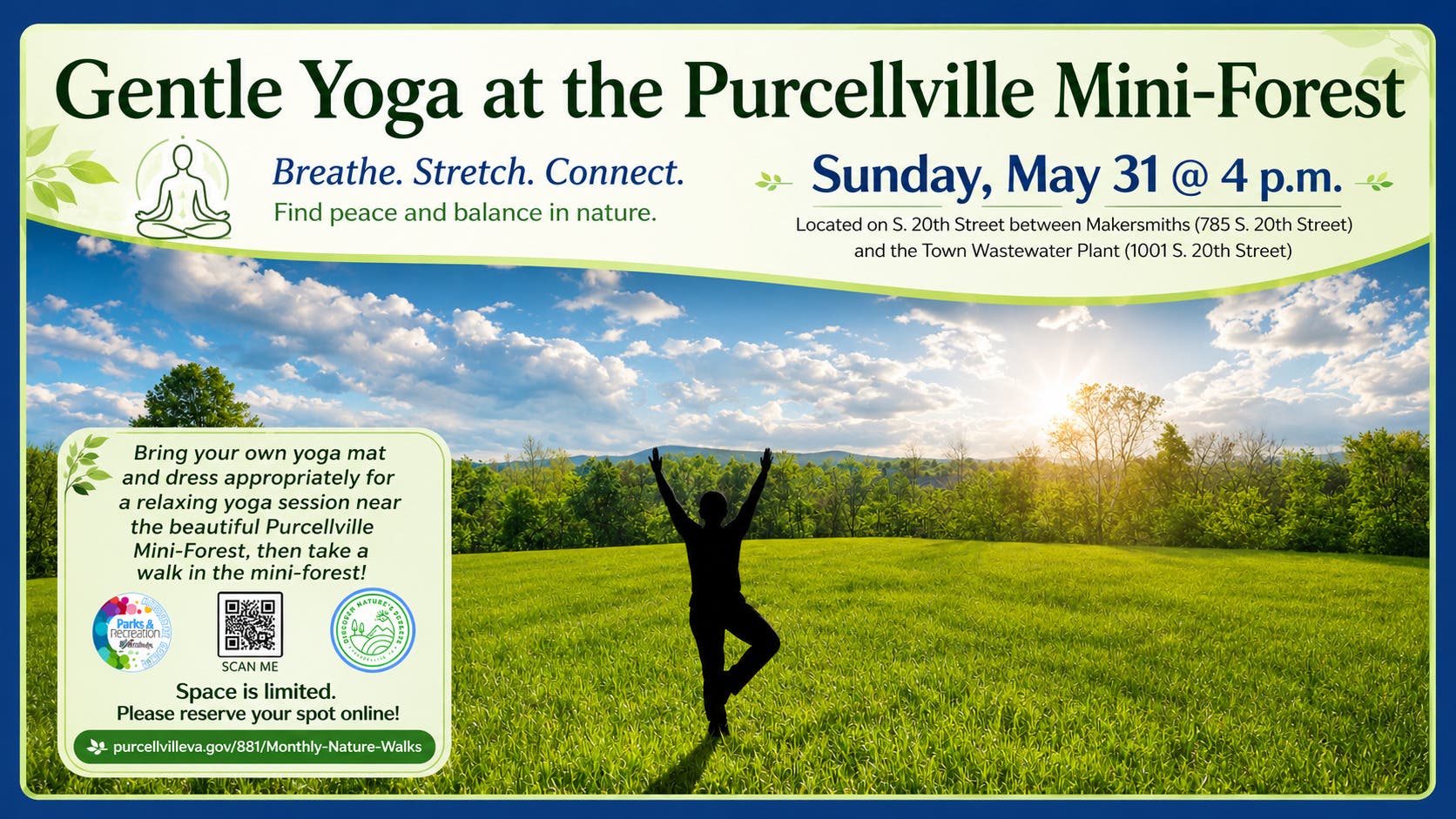 Gentle Yoga at the Purcellville Mini-Forest