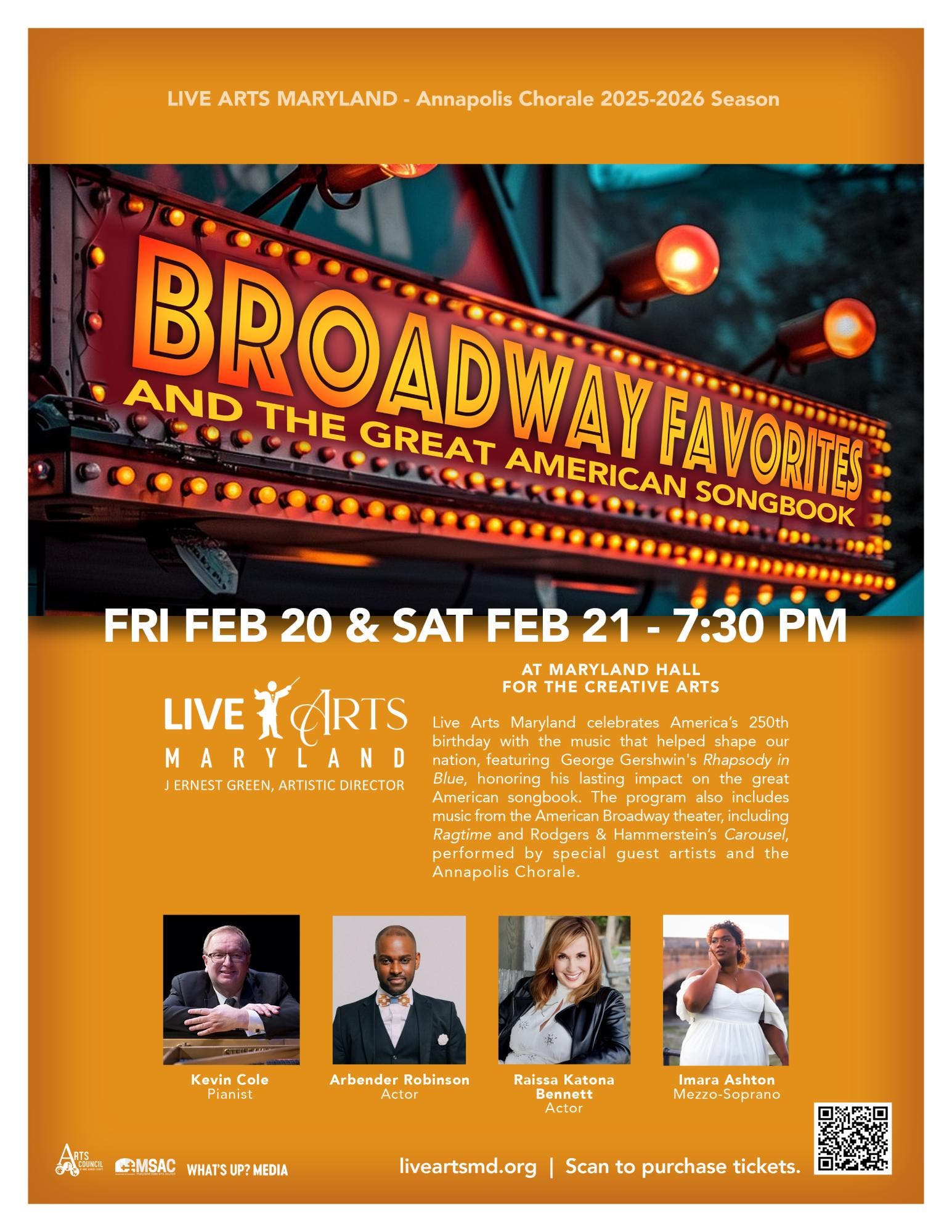 Live Arts Maryland Presents Broadway Favorites And The Great American Songbook