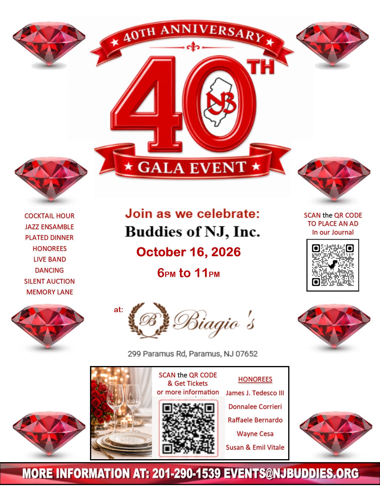 Buddies of NJ 40th Anniversary Gala Celebration
