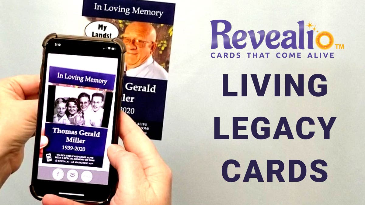 REVEALiO offers interactive living legacy cards to honor lost loved ones