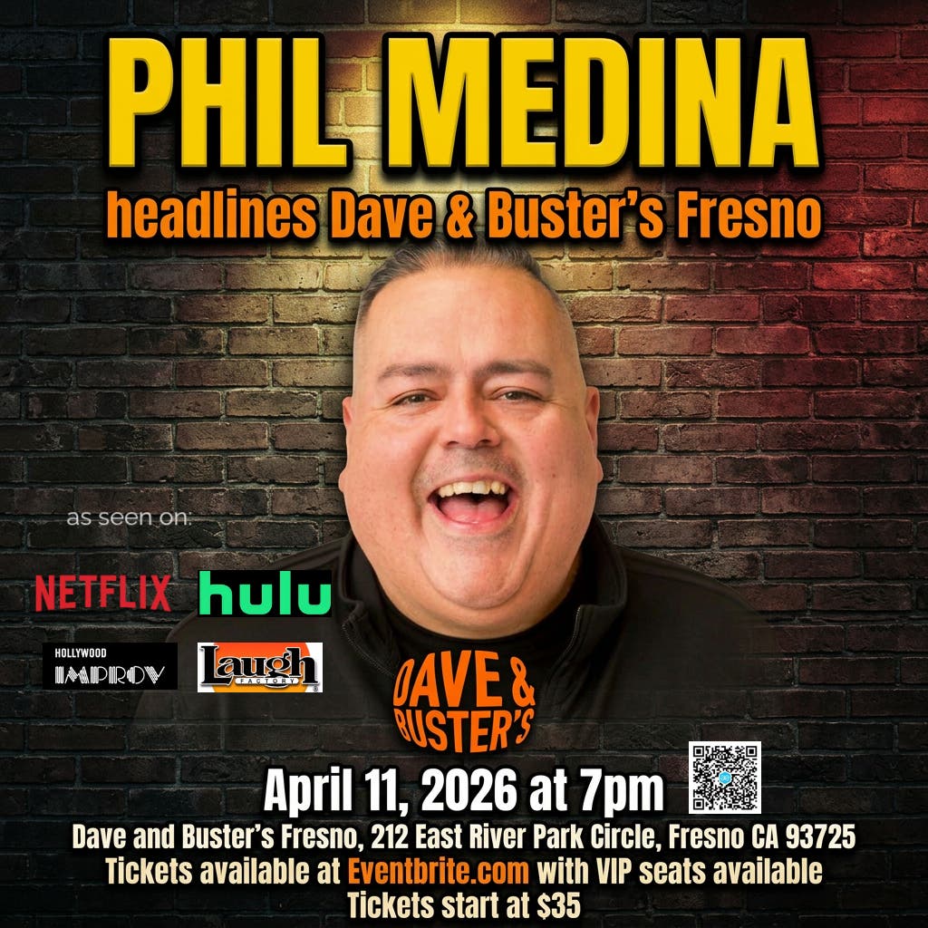 Comedian Phil Medina headlines Dave & Buster's Fresno