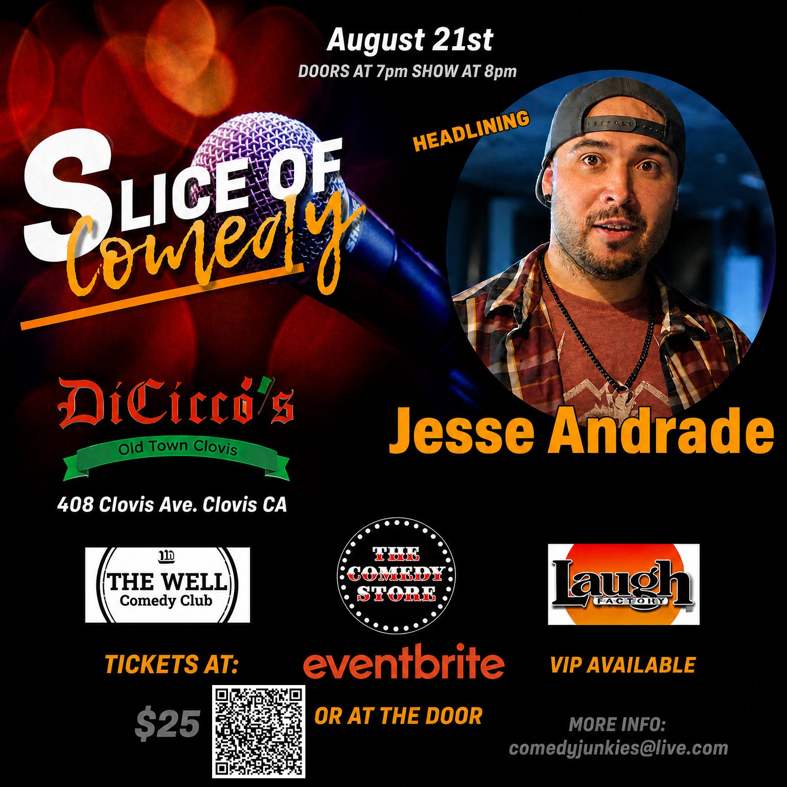 Slice of Comedy headlining Jesse Andrade