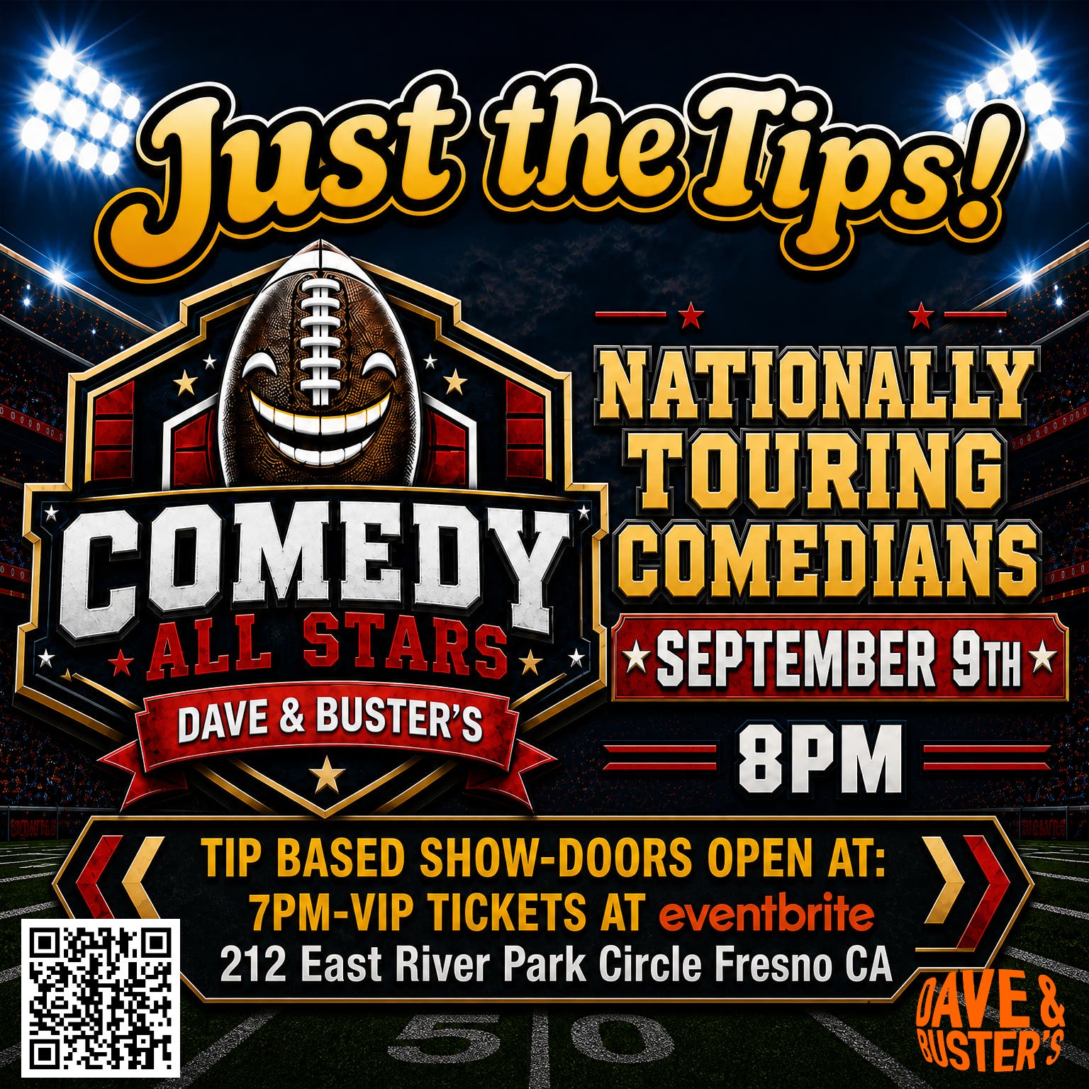 Just The Tips headlining Football Kickoff Show + Open Mic