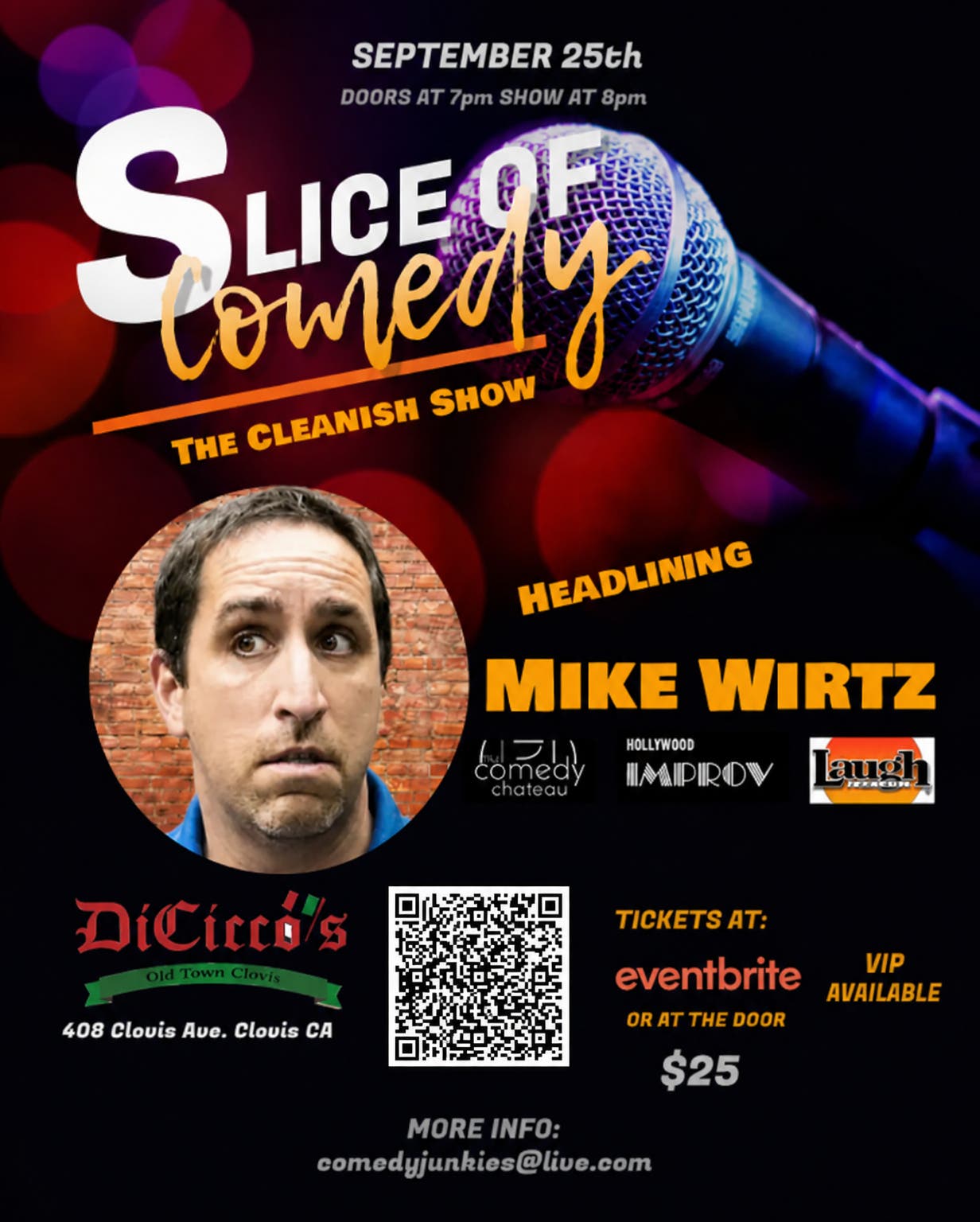 Slice of Comedy headlining Mike Wirtz The Cleanish Show