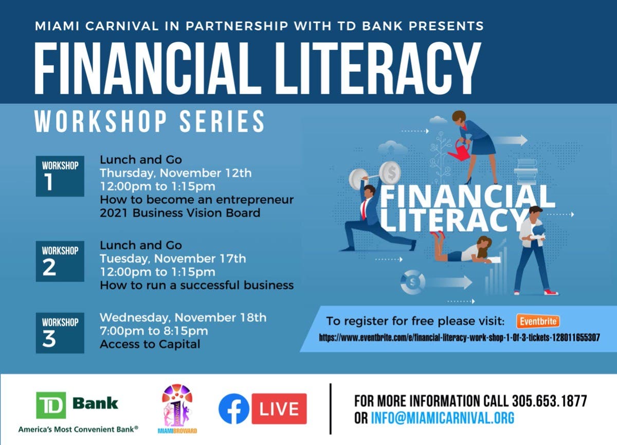 Nov 12 Miami Carnival Td Bank Host Virtual Financial Literacy Workshop Miami Fl Patch