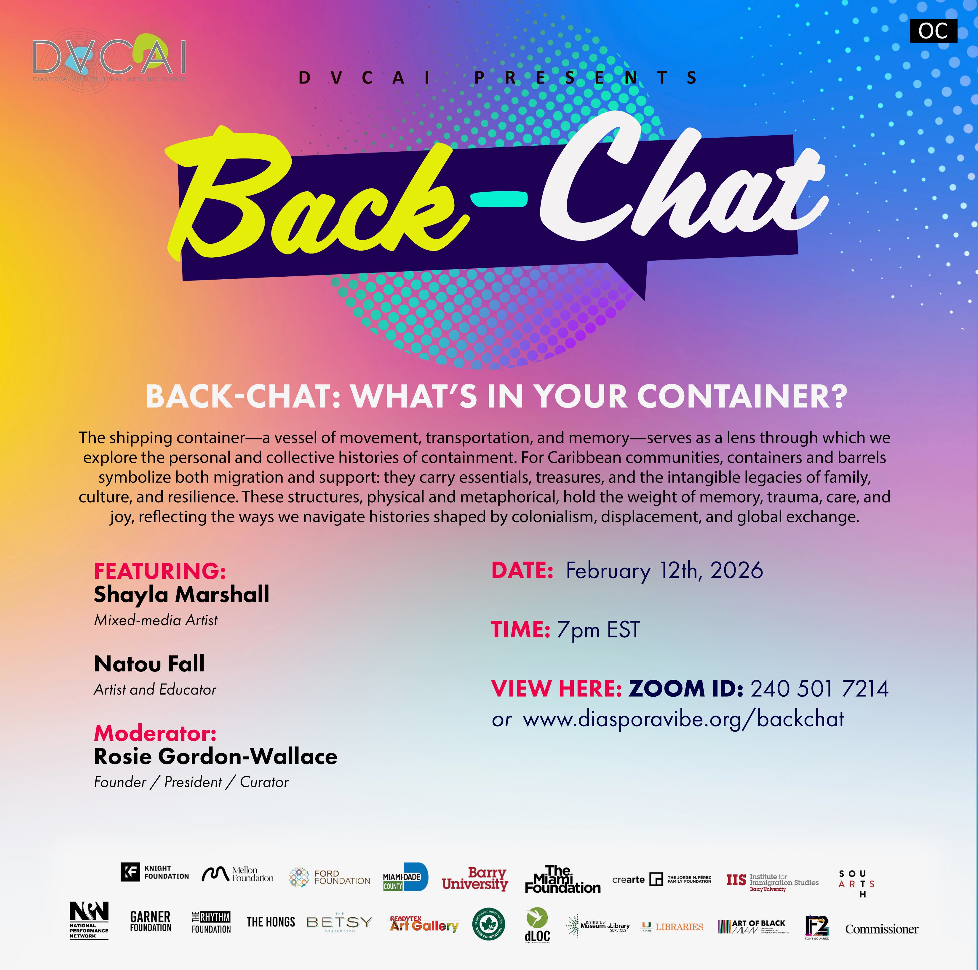   Back-Chat at DVCAI Brings Emerging Diaspora Artists Into Virtual Conversation