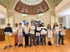 Citywide Spelling Bee participants with Mayor Rich Smith and Milford Public Library Director Scott Brill