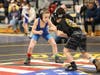 A Granite State Generals wrestler sizes up his Bow Brawlers opponent