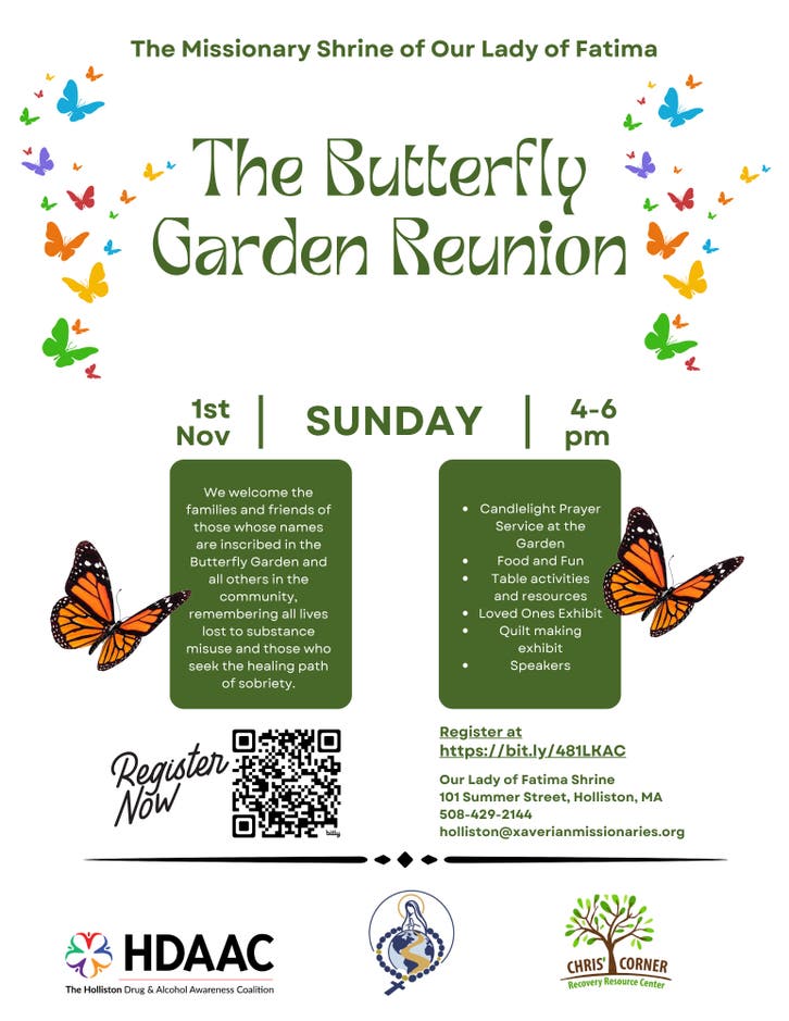 Nov 1 | The Butterfly Garden Reunion | Holliston, MA Patch