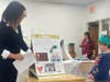 Erin Hillstorm presenting about Christmas in Japan & Hawaii