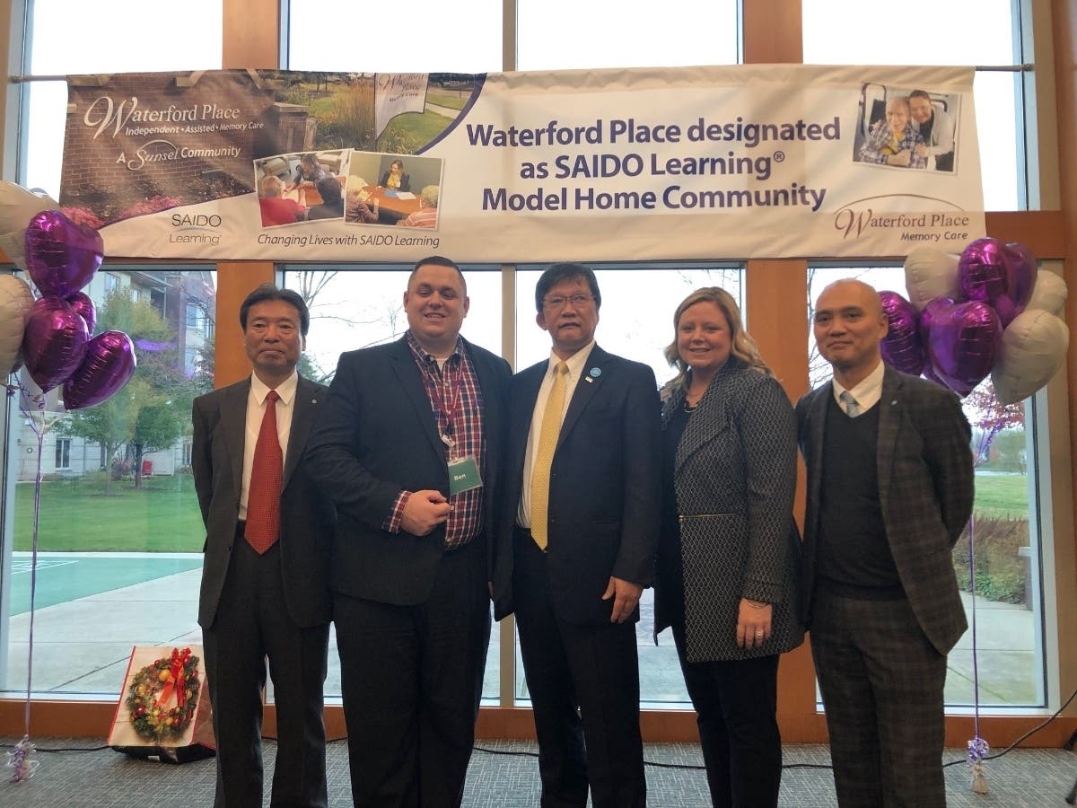 Representatives from the Kumon Institute in Japan traveled to Michigan to honor Waterford Place for its successes with SAIDO Learning. 