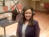 Dr. Trevicia Williams in studio for radio interview discussing child marriage, education, mental health and protecting the rights of girls