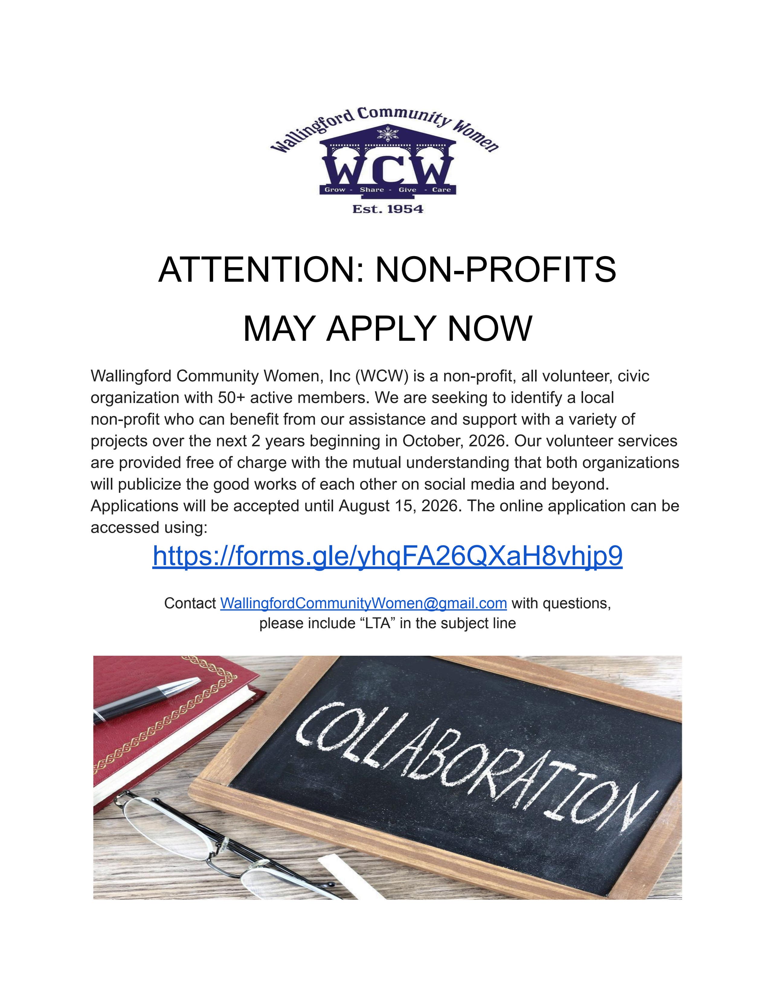Potential Opportunity for Wallingford/Meriden Non- Profits