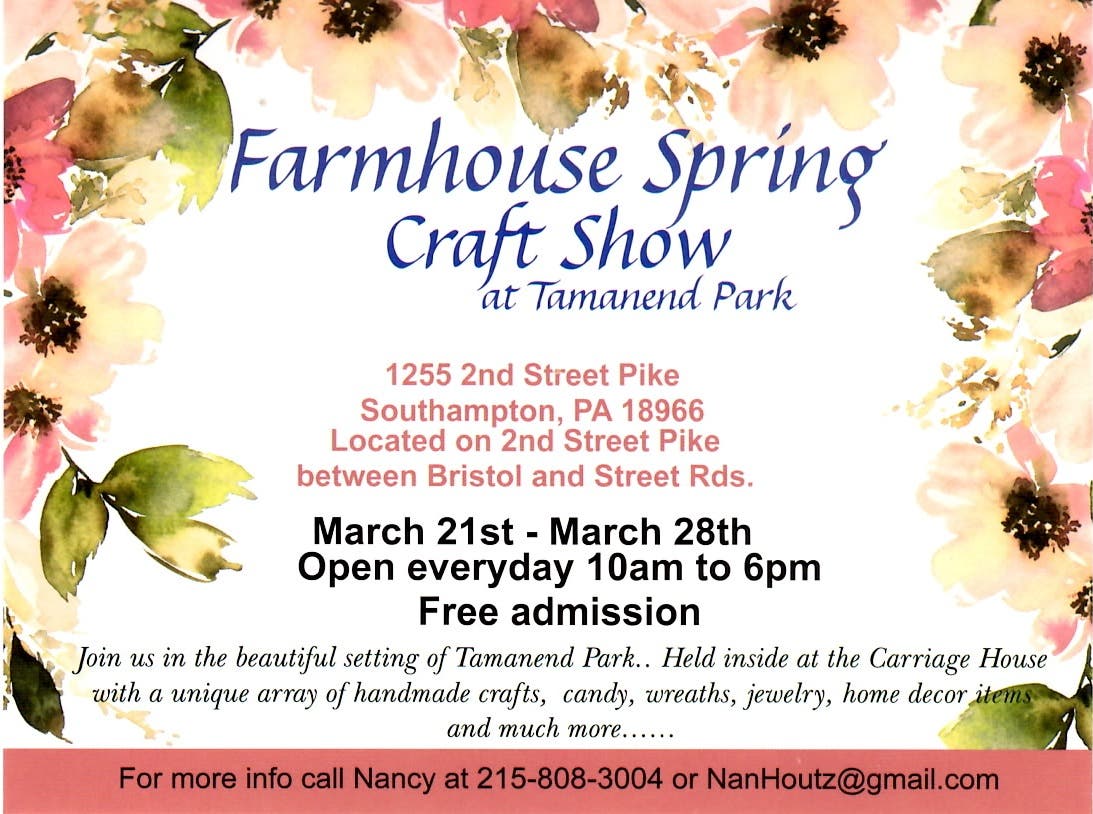 Farmhouse/Carriage House Craft Show at Tamanend Park