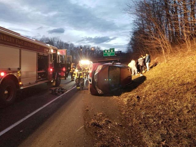 Vehicle Overturned in Danbury Crash | Danbury, CT Patch