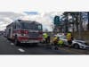 Danbury EMS transported the motorist to the Danbury Hospital emergency room
